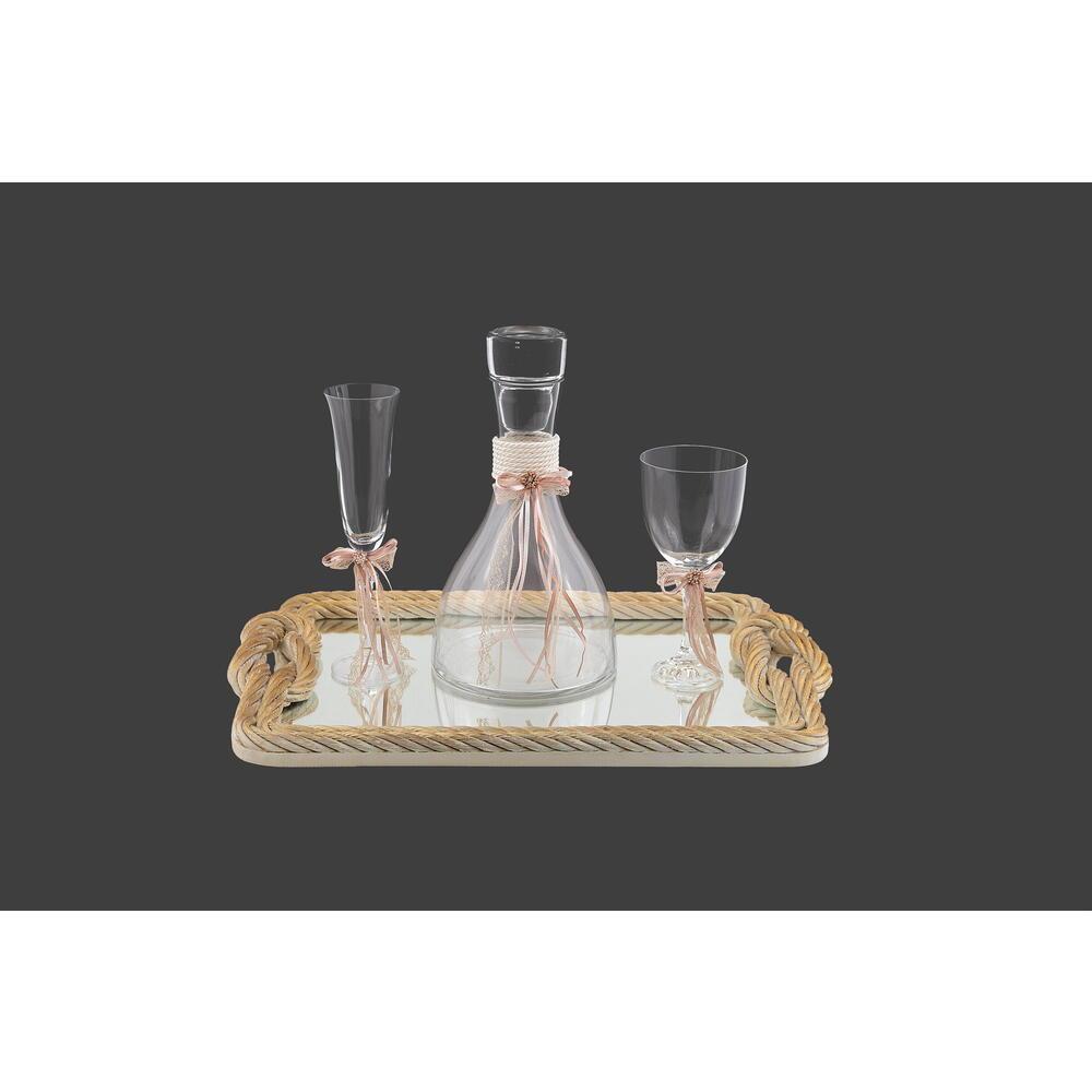 107.ΔΙΣΚΟΣ CDS742490 35x59cm ΚΑΡΑΦΑ SK6181690 16,8xH30,5cm ΠΟΤΗΡΙ SP6180660 20cm ΠΟΤ. ΣΑΜΠΑΝΙΑΣ SS6180660  H25,5cm